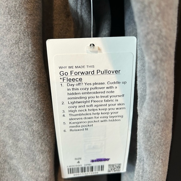 Lululemon Gray Go Forward Pullover Fleece - Picture 4 of 8
